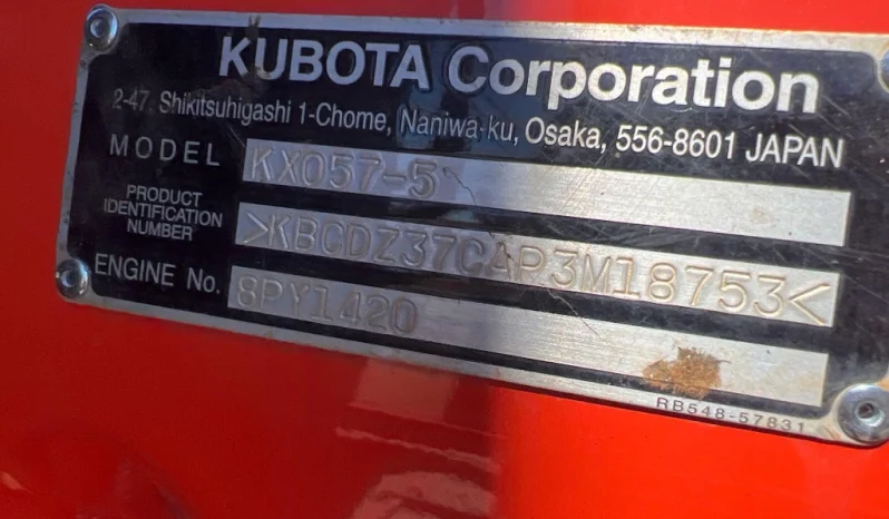 
								2021 Kubota KX057-4 Excavator full									
